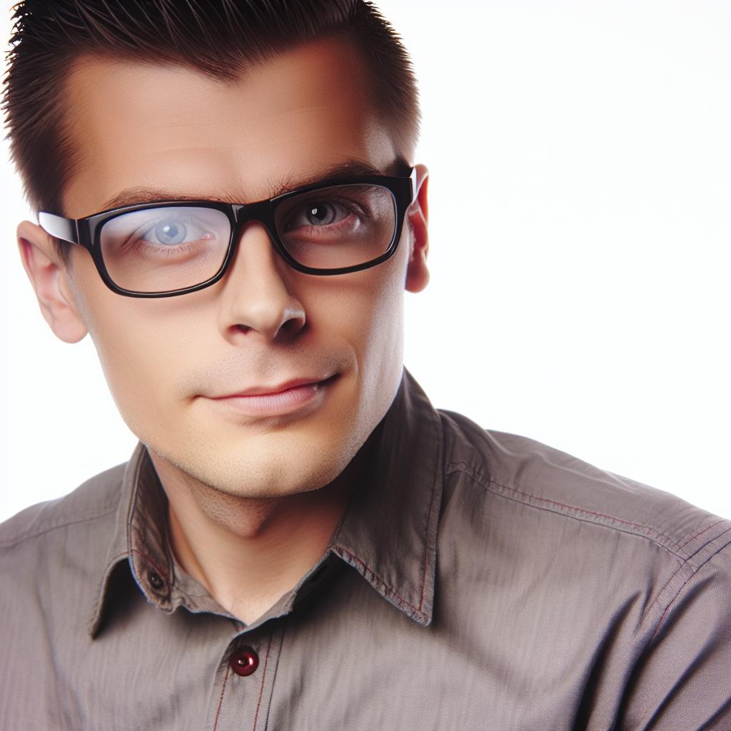 mid to late20s man with glasses